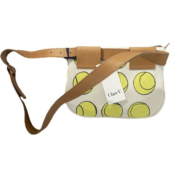 NWT'S Clare V Tennis Balls Belt Bag Neutral Color Sold Out! - Picture 7 of 7